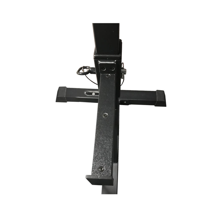 Paradigm SQST Portable Squat Stands with Spotters and J-Cups - side view of a single stand