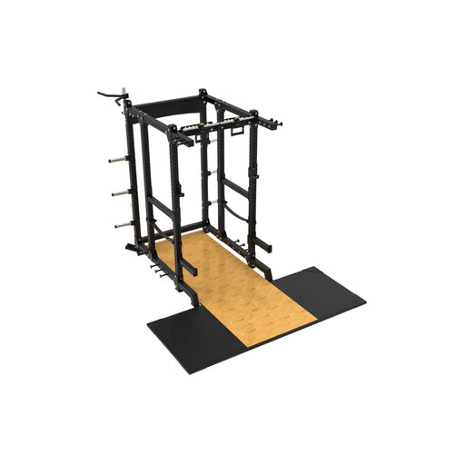 Paradigm X-MPPC-PLAT Power Cage and Platform - rear angle view showing storage and the second lifting location