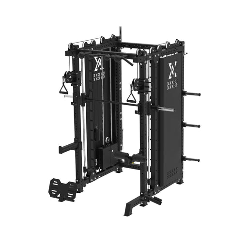 Paradigm X-TS PRO All-In-One Training System - front view with the Smith machine and spotters highlighted