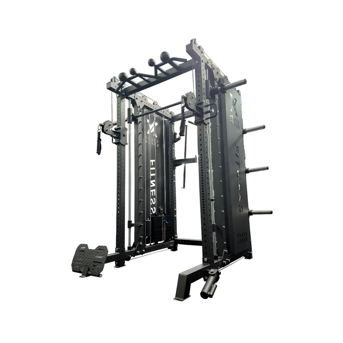 Paradigm X-TS PRO All-In-One Training System - side view of the functional trainer and weight stacks