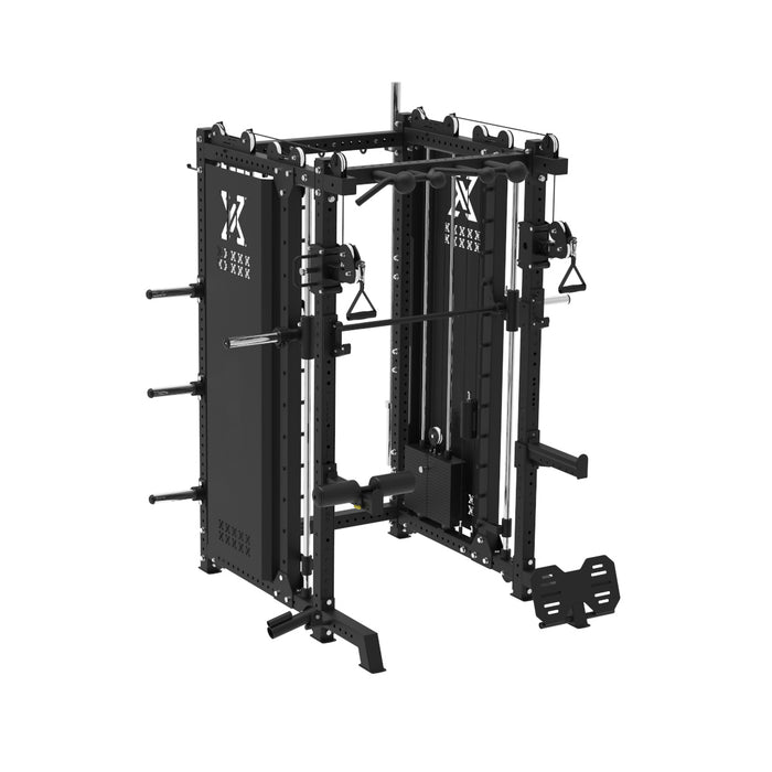 Paradigm X-TS PRO All-In-One Training System - rear angle view with plate storage highlighted