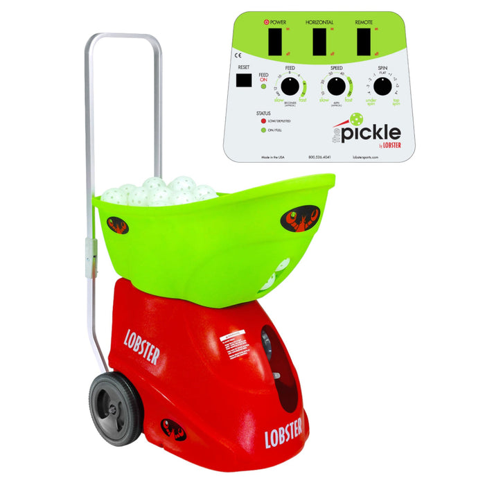 The Pickle by Lobster pickleball machine with control panel