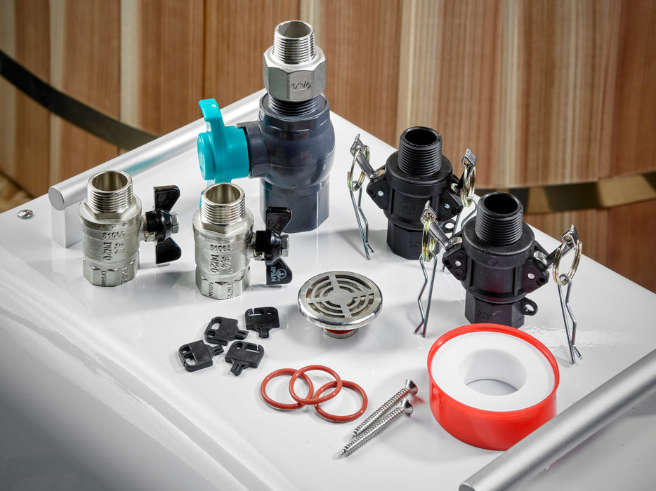 Cold plunge accessories kit for the Dynamic Cold Therapy oval barrel tub