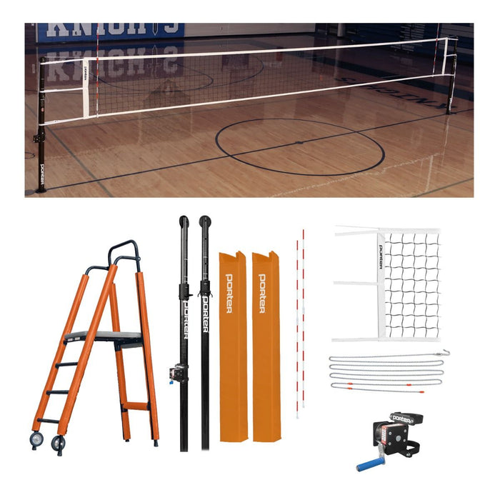 Porter Powr Carbon Il Vb Competition Plus Package Orange Volleyball Systems