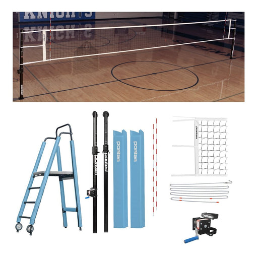 Porter Powr Carbon Il Vb Competition Plus Package Light Blue Volleyball Systems