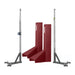 Porter Powr Line T-Base Standards With Pads End Standard / Maroon Volleyball Systems