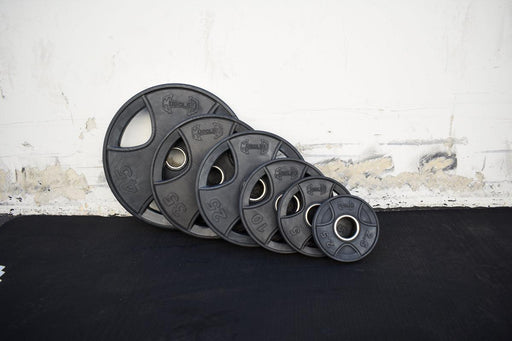 Muscle D Fitness Pro Rubber Olympic Plates - Per Pair - Muscle D Fitness - High-Quality Virgin Rubber Olympic... — front view
