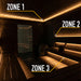 PROSAUNAS Three-Zone Linear White LED Neon Light Kit Flexible