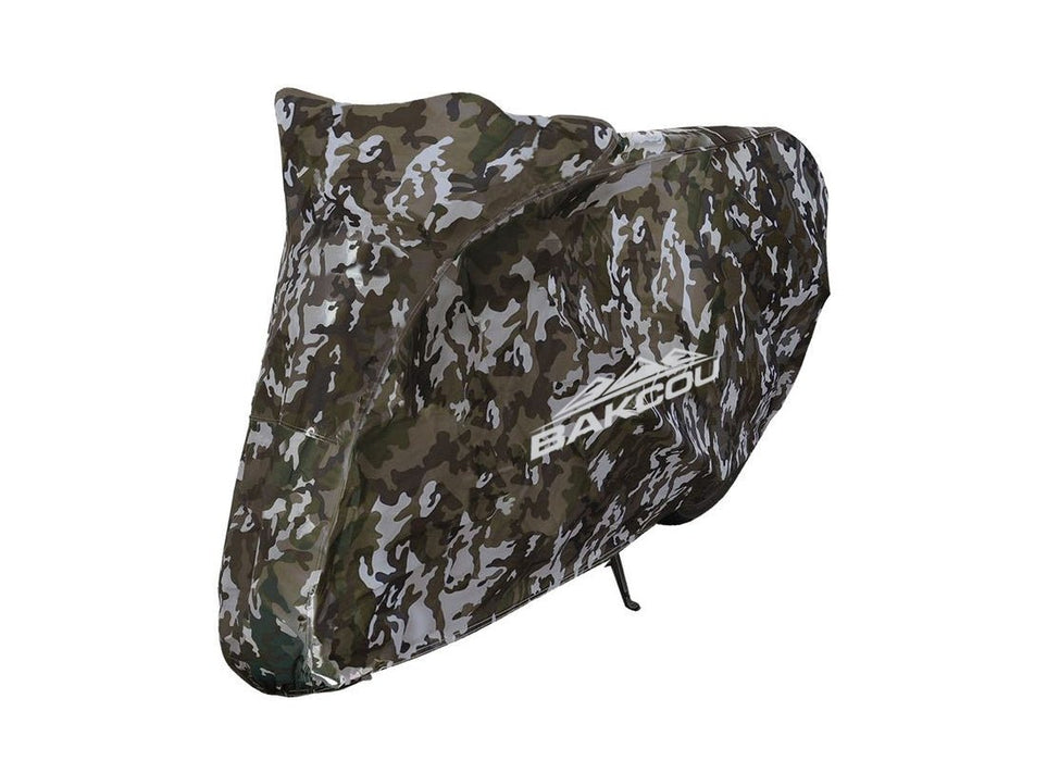 Bakcou waterproof eBike rain cover in camo, image 1 of 3
