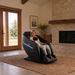 Rebel 4D massage chair relaxation session in a ranch-style home