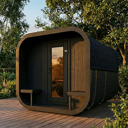 SaunaLife Model CL12GCPB Cube Luxury Series Outdoor Home Sauna Suite - image 2