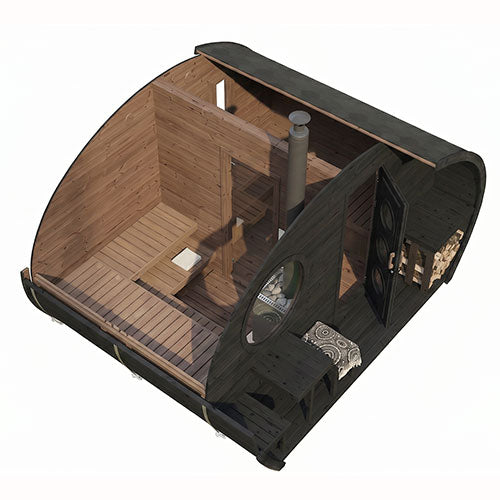 SaunaLife Model G11B Garden Series Outdoor Home Sauna Suite Kit, DIY - image 4
