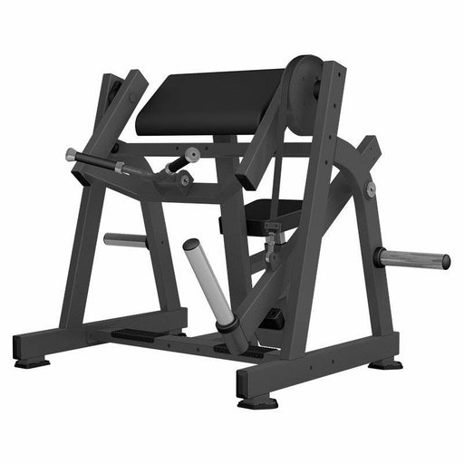 Muscle D Fitness Excel Seated Biceps - Muscle D Fitness - Plate Load Arm Curl - Piston Assisted Seat Adjustment — front view