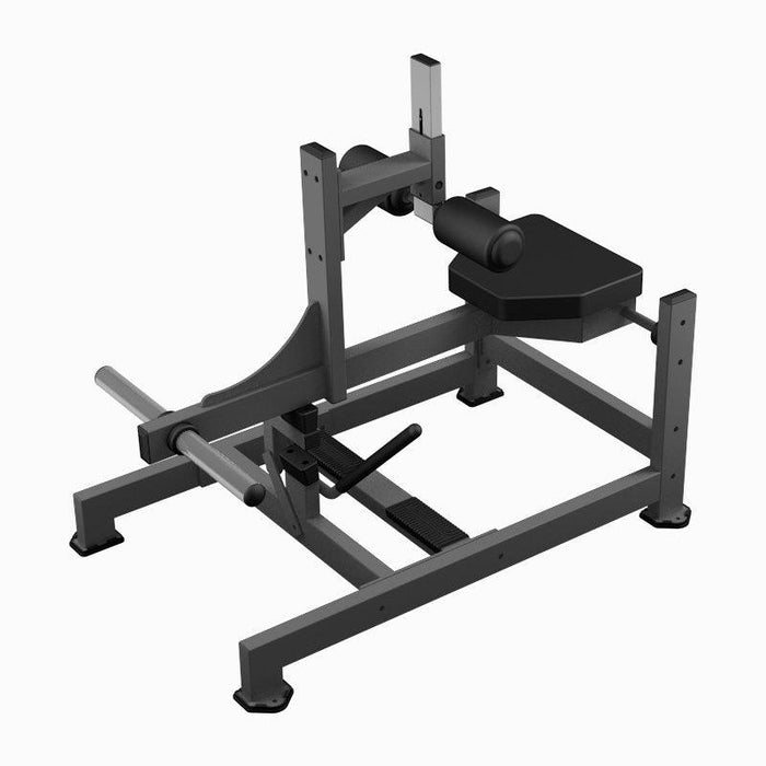 Muscle D Fitness Excel Seated Calf Raise - Muscle D Fitness - Plate Load Foot Extension - Adjustable Roller Pads — front view