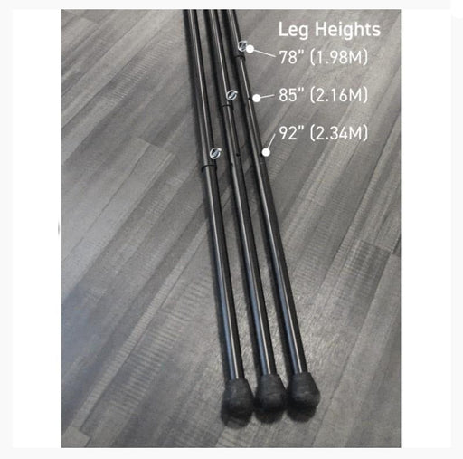 Sports Attack Crick Attack bowling machine adjustable leg heights 78, 85 and 92 inches