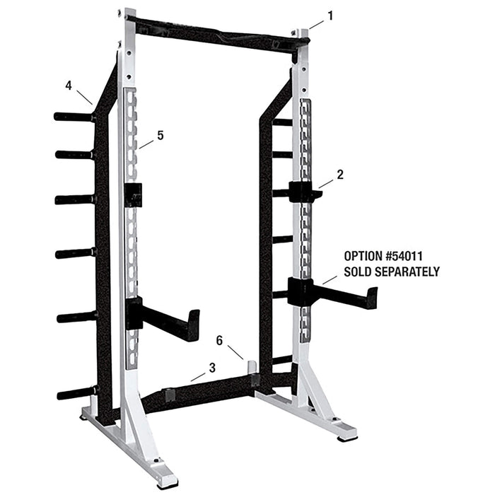 York Barbell 53009 STS Self-Standing Half Rack