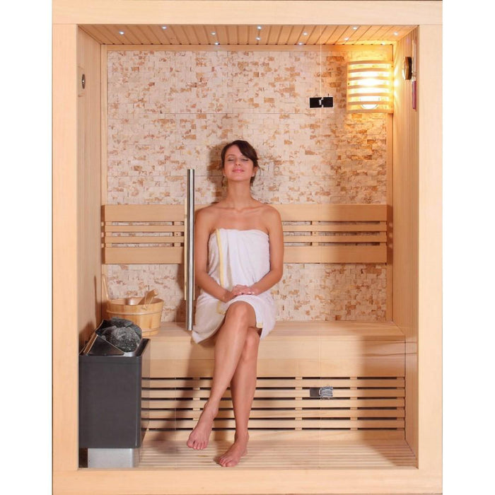 Sunray 2 Person Rockledge 200LX Luxury Traditional Steam Sauna - PrimeFair