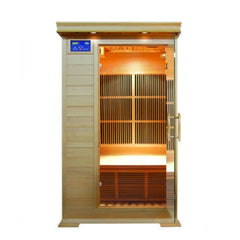 SunRay 1 Person Hemlock Sauna w/Carbon Heaters - HL100K2 Barrett