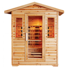 SunRay 4 Person Outdoor Sauna w/Ceramic Heaters - HL400D3 Cayenne