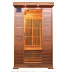 SunRay 2 Person Cedar Sauna w/Carbon Heaters/Vertical Heater Panels - HL200K1 Cordova