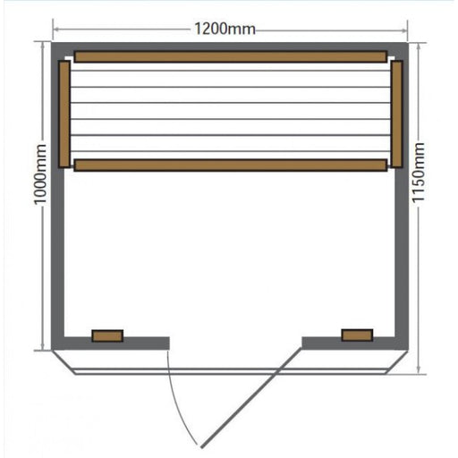 SunRay Evansport Indoor 2-Person Infrared Sauna HL200C - PrimeFair