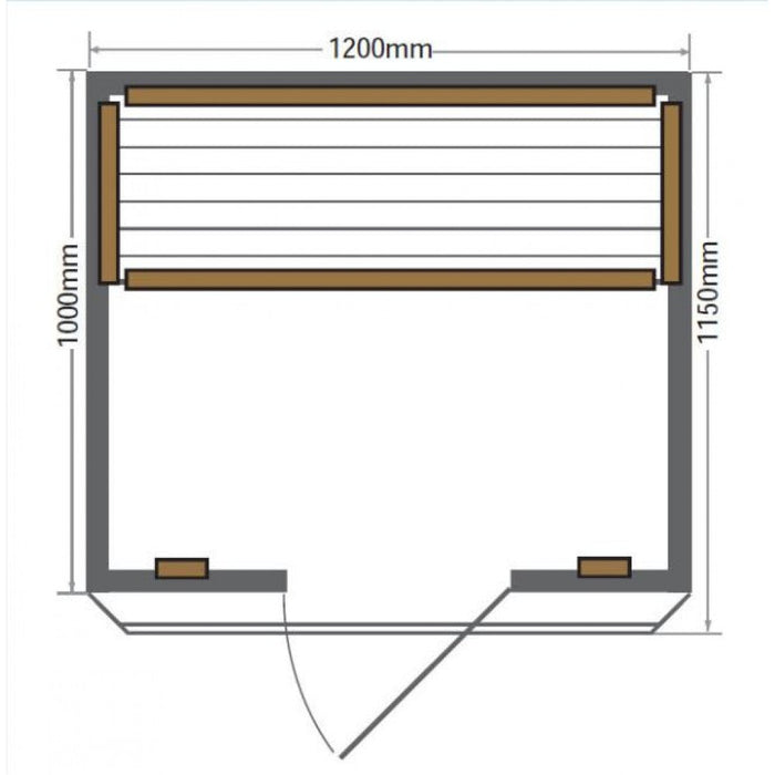 SunRay Evansport Indoor 2-Person Infrared Sauna HL200C - PrimeFair