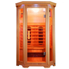 SunRay Heathrow 2-Person Indoor Infrared Sauna w/ Ceramic Heaters - HL200W