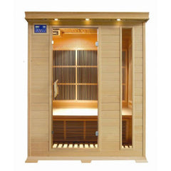 SunRay 3 Person Hemlock Sauna w/Carbon Heaters - HL300K2 Aspen
