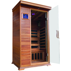 SunRay 1-2 Person Cedar Sauna w/Carbon Heaters - HL100K Sedona