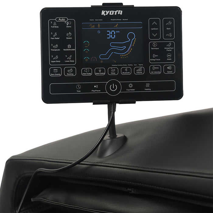 Kyota Zenyu M338 Massage Chair - tablet-style controller
