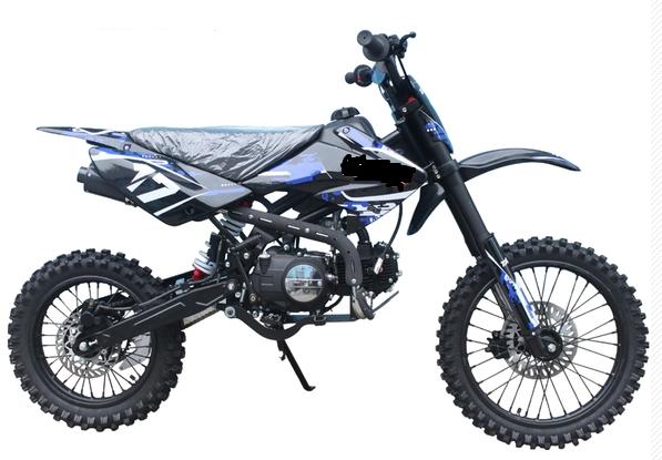 Tao Motor DB-17 - 125cc Deluxe Dirt / Pit Bike 17" front rim  4 Speed manual, 30.72 inch seat height