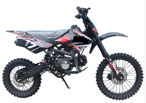 Tao Motor DB-17 - 125cc Deluxe Dirt / Pit Bike 17" front rim  4 Speed manual, 30.72 inch seat height