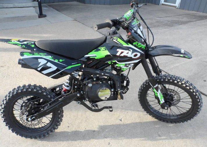 Tao Motor DB-17 - 125cc Deluxe Dirt / Pit Bike 17" front rim  4 Speed manual, 30.72 inch seat height