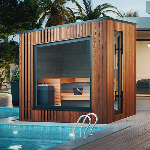 Auroom Terra Outdoor Modular Cabin Sauna, Natural, Up to 5 Persons