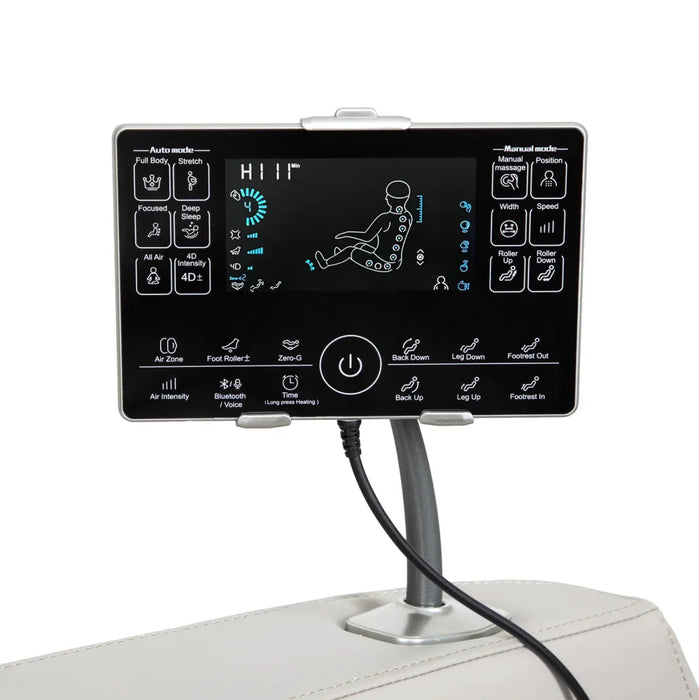 Titan Tesoro 3D – 3D Massage Mechanism & SL side profile showing SL-Track length