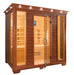 Therasauna Four Person Straight Bench Infrared Sauna Ts8454 Natural Aspen Hardwood Finish Saunas