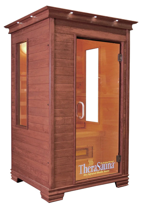 Therasauna One-Two Person Infrared Sauna Ts4746 Natural Aspen Hardwood Finish Saunas