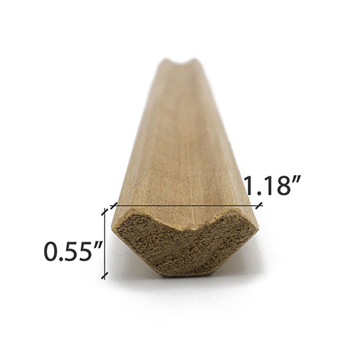 PROSAUNAS Thermo-Aspen 1x2 (14mm x 30mm) Inside Corner Trim SI Sauna - image 6