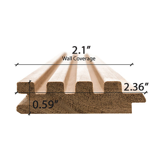 PROSAUNAS Thermo-Aspen Groove-S 1x3 (15mm x 60mm) T&G Sauna Wood - image 8