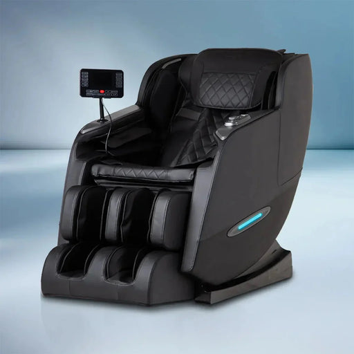 Titan Ti-Royale – Zero Gravity Recline & Full-Body Air Compression massage chair upright in living-room setting