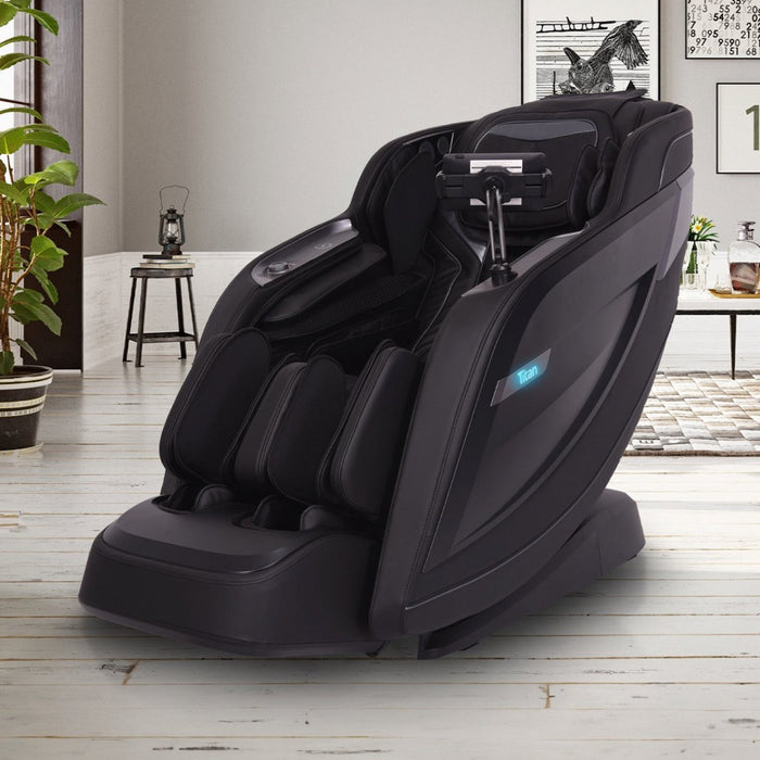 Titan TP-4D 8500 MAX – 4D Massage Mechanism & Voice Control massage chair upright in living-room setting