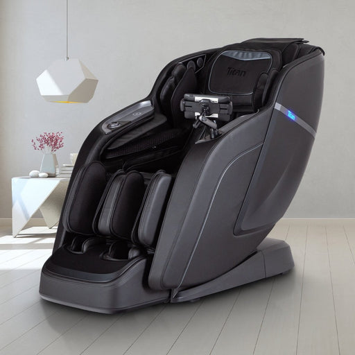 Titan TP-Ronin 4D – 4D Massage Mechanism & Voice Control massage chair upright in living-room setting