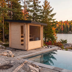 Dundalk Canadian Timber Avalon Outdoor Sauna with Three-Tier Benches - 610000