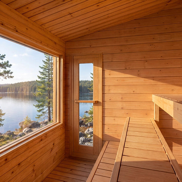 Canadian Timber Avalon Outdoor Sauna with Three-Tier Benches - photo 8