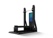 OxeFit XS1 smart home gym in black — front three-quarter view