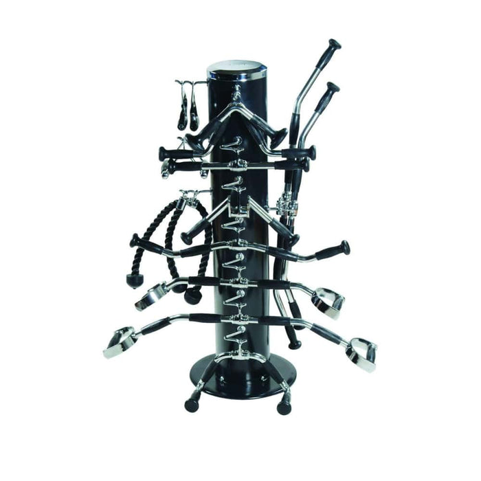 York Barbell 15 Cable Attachment Pack with Rack — front view