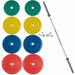 York Barbell USA Colored Bumper Plate & Barbell Sets — front view