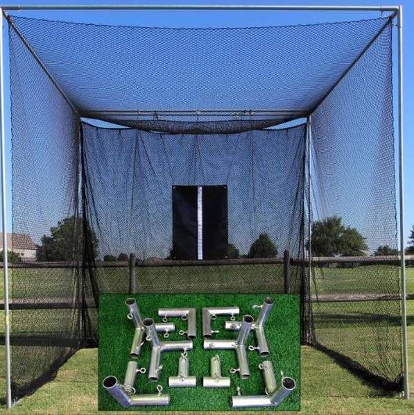 Cimarron 10x10x10 Masters Golf Net with Frame Kit - MAS10GNTC