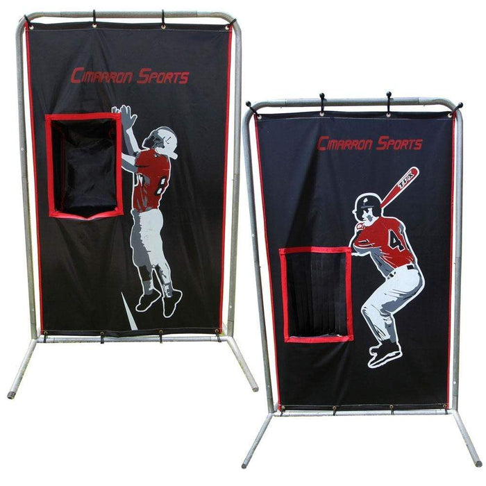 Cimarron 2-Sport Catcher Vinyl Backstop with Frame - 2SPCBSF